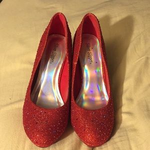 Silver slipper Ruby heels